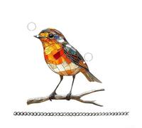 Ciondolo a forma di uccellino in acrilico, 20,3 cm, per migliorare la luce interna e continuità decorativa, con catena di supporto in metallo da 59,9 cm