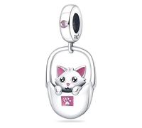 Ciondolo a forma di unicorno, gatto, girasole, koala, delfino, arcobaleno, angelo, in argento Sterling 925, compatibile con braccialetti Pandora Charm Moments, Metallo Argento sterling, Nessuna pietra