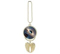 Ciondolo a forma di universo per auto, in lega di zinco, per alleviare l'affaticamento visivo, portachiavi vintage, decorazione da appendere per interni dell'auto, stile dorato