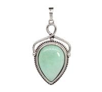 Ciondolo a Goccia d'Acqua rovesciata in Pietra Naturale, Quarzo Rosa Turchese, personalità Creativa, Semplice, Unisex, Stile Primaverile e Autunnale, avventurina Verde, Taglia Unica