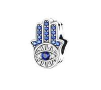 Ciondolo a mano di Hamsa in argento Sterling 925 per braccialetti Pandora