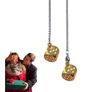 Ciondolo a per specchietto retrovisore, ornamenti per specchietto retrovisore | Pendenti portachiavi a forma di dado in lega appendibili,interni per auto, decorativi, ornamenti sospesi per il fascino