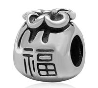 Ciondolo a tema matrimonio, in argento Sterling 925, con ciondolo a forma di anello per abito da sposa, farfalla, bouquet di fiori, Cheongsam, borsa fu, con scritta "Just Married", con scritta "Little