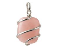 Ciondolo al quarzo rosa con spirale elegante protezione energia positiva benessere equilibrio connessione naturale per meditazione e chakra terapia - Ornamento spirituale e armonizzatore personale