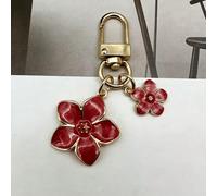 Ciondolo alla moda e minimalista in lega, con pendente a forma di fiore di ciliegio grande e piccolo, adatto come charm per borsa, portachiavi, auricolari, USB, piccolo regalo, charm per portafogli e