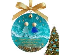 Ciondolo 'amicizia per donne - Ciondolo decorativo in acrilico 2D per albero di Natale, decorazione per amici artistici, per colleghi, donne, borsa per le vacanze, specchietto retrovisore auto