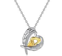 Ciondolo Amore per la Mamma Regali Collana Figlia Madre Cuore d'Argento Collane e Pendenti Cerchio Medaglione Fashion Book