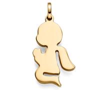Ciondolo Angelo Angioletto In Preghiera In Oro Giallo 585 Silhouette Piatta