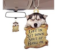 Ciondolo angelo cane - Ciondolo ad dormite in acrilico, accessorio decorativo leggero, design 2D, bel ricordo per animali domestici | decorazione per specchio auto, zaino, finestra,