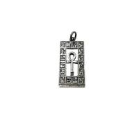 Ciondolo Ankh Egiziano in Argento, Croce Egiziana, amuleto protettivo, 4,5 cm x 1,8 cm, con cordino nero regolabile