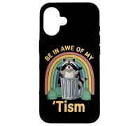 Ciondolo Be In Awe Of My 'Tism Raccoon Rainbow Custodia per iPhone 16