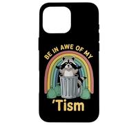 Ciondolo Be In Awe Of My 'Tism Raccoon Rainbow Custodia per iPhone 16 Pro Max