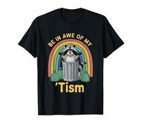 Ciondolo Be in Awe of My 'Tism Raccoon Rainbow Maglietta