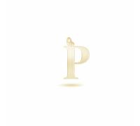 Ciondolo BEKA&BELL argento 925 placcato oro giallo lucido lettera P alfabeto ...