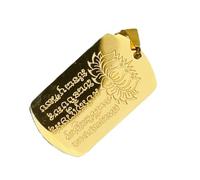 Ciondolo buddista tailandese, ciondolo buddista | Tag delle Scritture religiose | Blessing Collana Fascino per donne uomini accessori portachiavi religiosi, Se référer au descriptif, riferimento