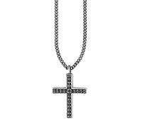 ciondolo cai con catena in argento sterling 925/- ossidato spinello