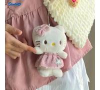 Ciondolo carino di Hello Kitty - Ciondolo in peluche a gonna - Portachiavi ciondolo bambola per zaino - Portachiavi regalo per la fidanzata, regalo ideale per ragazze afroamericane come accessorio da