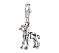 Ciondolo, Charm, Cane Rhodesian Ridgeback, Argento Sterling 925, 18 x 15mm, Chiusura Moschettone