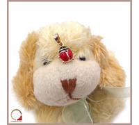 Ciondolo coccinella in oro giallo pendente charm con smalto da donna o bambina