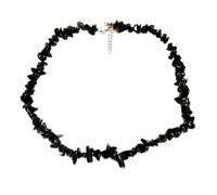 Ciondolo collana personalizzabile con ciondolo di cristallo delicato collana in pietra di cristallo bohémien naturale onice nero, pietra schiacciata, amuleto Reiki, collana chakra, catena
