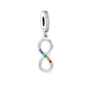 Ciondolo commemorativo per autismo, salute mentale, ADHD, consapevolezza neurodiversificata, in argento Sterling 925, compatibile con braccialetti Pandora Charm Moments, 1 x 1 x 0.3 cm, Metallo