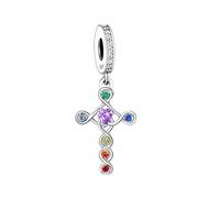 Ciondolo commemorativo per autismo, salute mentale, ADHD, consapevolezza neurodiversificata, in argento Sterling 925, compatibile con braccialetti Pandora Charm Moments, Metallo