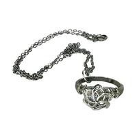 Ciondolo Compatibile con Nenya Anello dell'Acqua di Galadriel o Anello di Diamante Color Silver Ispirata Saga Signore degli Anelli Gadget Accessori Auto Idea Regalo Magia Fantasy Cosplay