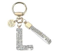 Ciondolo Con 1 Lettera Di Diamanti, Portachiavi Con Lettera L, Portachiavi Da Donna, Portachiavi Lucido, Ciondolo Per Borsa Elegante