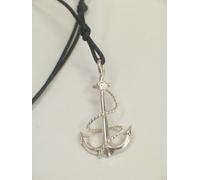 Ciondolo con ANCORA e CORDA in ARGENTO 925 - pendente - nautica - marina -
