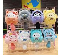 Ciondolo con bambola di peluche a tema Hello Kitty, Accessorio carino Sanrio per borsa, adatto come regalo per Natale, Ognissanti, Pasqua, San Valentino. Può essere usato come decorazione appesa giall