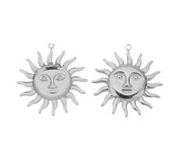 Ciondolo Con Ciondoli A Forma Di Fiore Grande In Acciaio Inossidabile A Del Sole Da 100 Pezzi A Spirale Rotonda for Orecchini Fai Te, Collane, Forniture for La Creazione Gioielli Per Collana(Color 4)