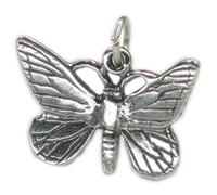 Ciondolo con ciondolo a farfalla in argento sterling .925 x 1 ciondoli con farfa