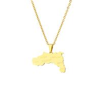 Ciondolo con Ciondolo per Collana con Mappa della Regione Africa Etiopia Tigray - Ciondolo con Ciondolo A Forma di Mappa con Motivo con Nome di Città, Ciondolo con Ornamento Etn