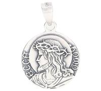 Ciondolo con Corona di Spine di Gesù, Dettagli Squisiti Ciondolo Gioielli in Argento Religioso Antiruggine Ipoallergenico in Argento 925