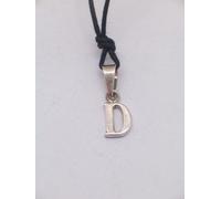Ciondolo con iniziale - D - in ARGENTO 925 - pendente lettera-girocollo alfabeto
