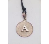 Ciondolo con LETTERA - A - in ARGENTO 925 - pendente iniziale-girocollo alfabeto
