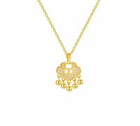 Ciondolo con lucchetto di pace, catena alla moda della clavicola, senso del design e collana elegante