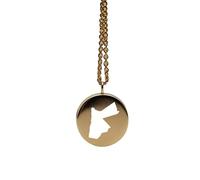 Ciondolo con mappa della Giordania in argento sterling placcato oro 14k, forma rotonda da 24 mm, spessore 1,5 mm, ciondolo con simbolo della Terra, delicato gioiello da viaggio | LKB_MAP_421