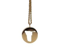 Ciondolo con mappa della Namibia in argento sterling placcato oro 14k, forma rotonda da 24 mm, spessore 1,5 mm, ciondolo con simbolo della Terra, delicato gioiello da viaggio | LKB_MAP_386