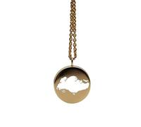 Ciondolo con mappa di Singapore in argento sterling placcato oro 14k, forma rotonda da 24 mm, spessore 1,5 mm, ciondolo con simbolo della Terra, delicato gioiello da viaggio | LKB_MAP_344