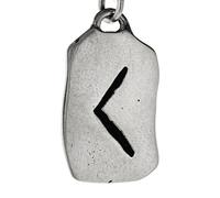 Ciondolo con runa Kenaz, in argento Sterling 925, codice articolo 310