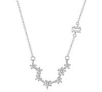 Ciondolo costellazione collana zodiaco acquario argento sterling, 12 oroscopo segno-gen-feb regali di compleanno per donna uomo ragazze, costellazione catena zodiacale gioielli collana catena 18 "
