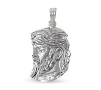 Ciondolo Cristo degli Zingari in argento Sterling 925m, sagoma solida da 43 mm.