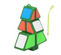 Ciondolo cubo, puzzle albero di Natale,Giocattolo creativo con pendente puzzle ultra-liscio cubo albero di Natale 1X2X3 - Decorazione per di Speed Albero Puzzle Puzzle Portachiavi Al