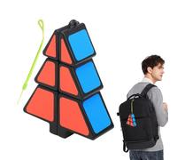 Ciondolo cubo, puzzle albero di Natale, Giocattolo creativo con pendente puzzle ultra-liscio cubo albero di Natale 1X2X3, Decorazione per di Speed Albero Puzzle Puzzle Portachiavi Al
