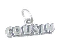 Ciondolo cugino in argento sterling .925 x 1 Famiglia Famiglie Cugini charms