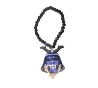 Ciondolo da Appendere per Auto con Maschera Demone Giapponese Prajna con Samurai Hannya Ciondolo per Specchietto Retrovisore per Auto Giapponese Oni, Mini Portachiavi, Ciondolo (C)