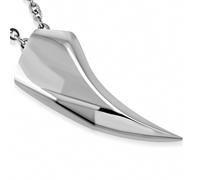 Ciondolo da Uomo Acciaio Inossidabile a Forma Di Dente Da Lupo + 1 Catena PPP065