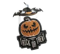 Ciondolo decorativo a forma di zucca con cappello "Trick or Treat" per Halloween