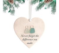 Ciondolo decorativo in vetro di mare, a forma di cuore, decorazione per donne, fidanzate, compleanno, Natale, festa della mamma, matrimonio